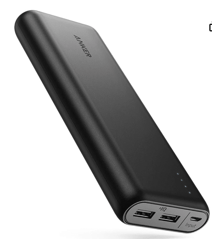 black portable charger
