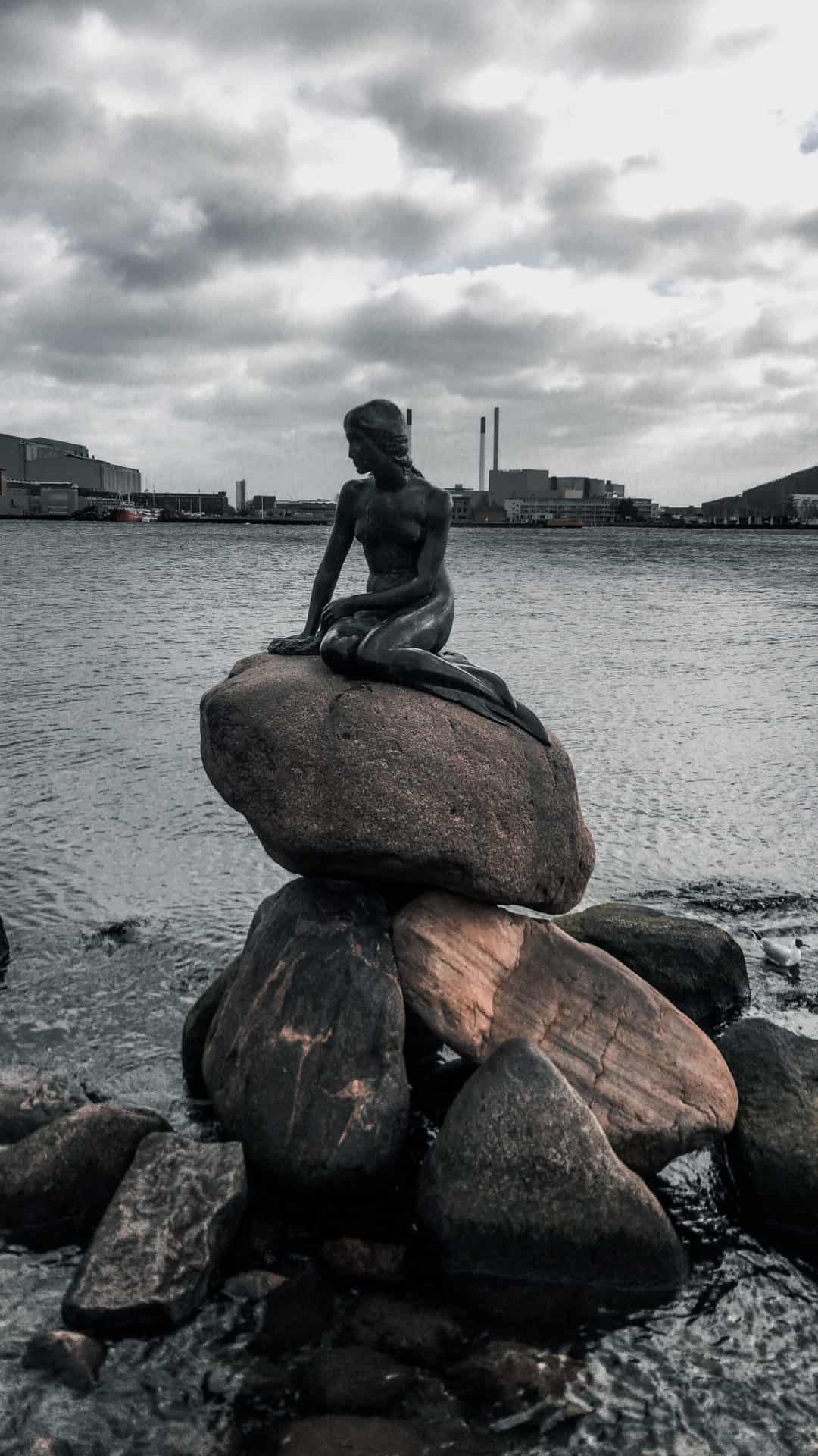 The Little Mermaid Statue in Copenhagen