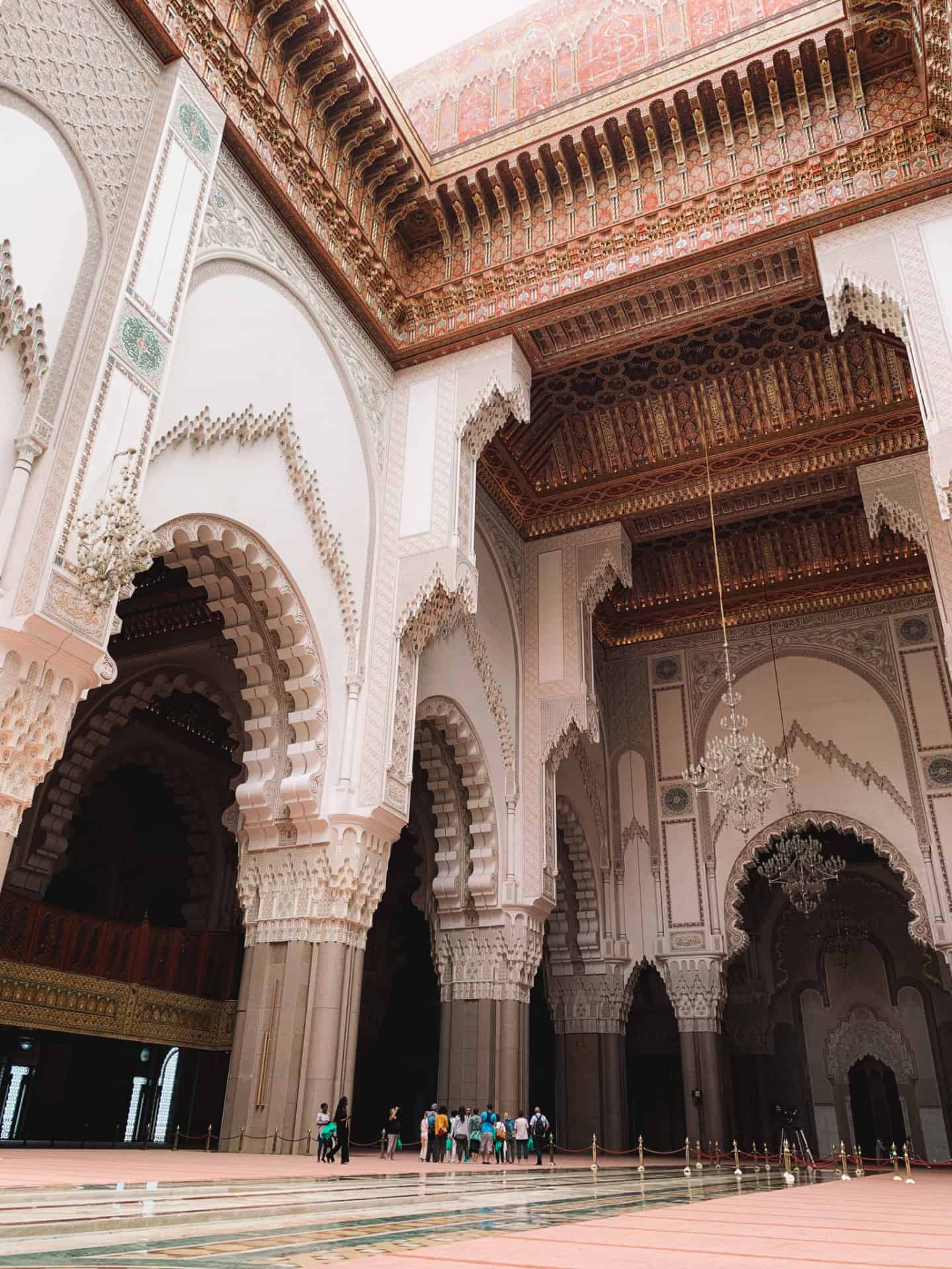 Interior of a beautiful Moroccan Mosque