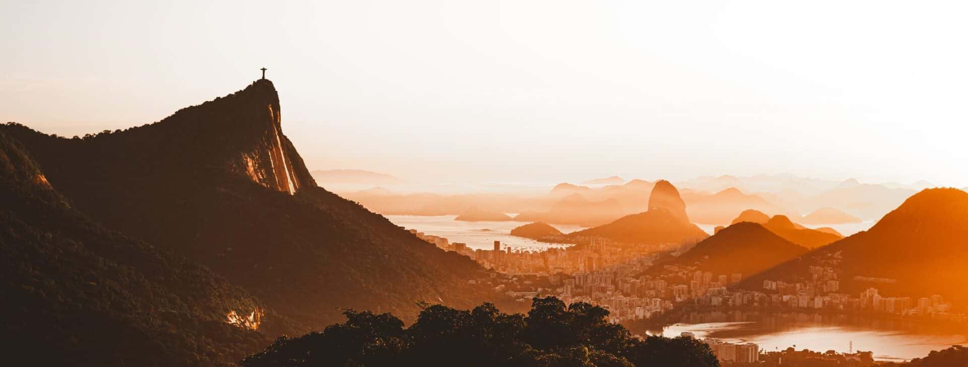 Sunset in Rio de Janeiro brazil