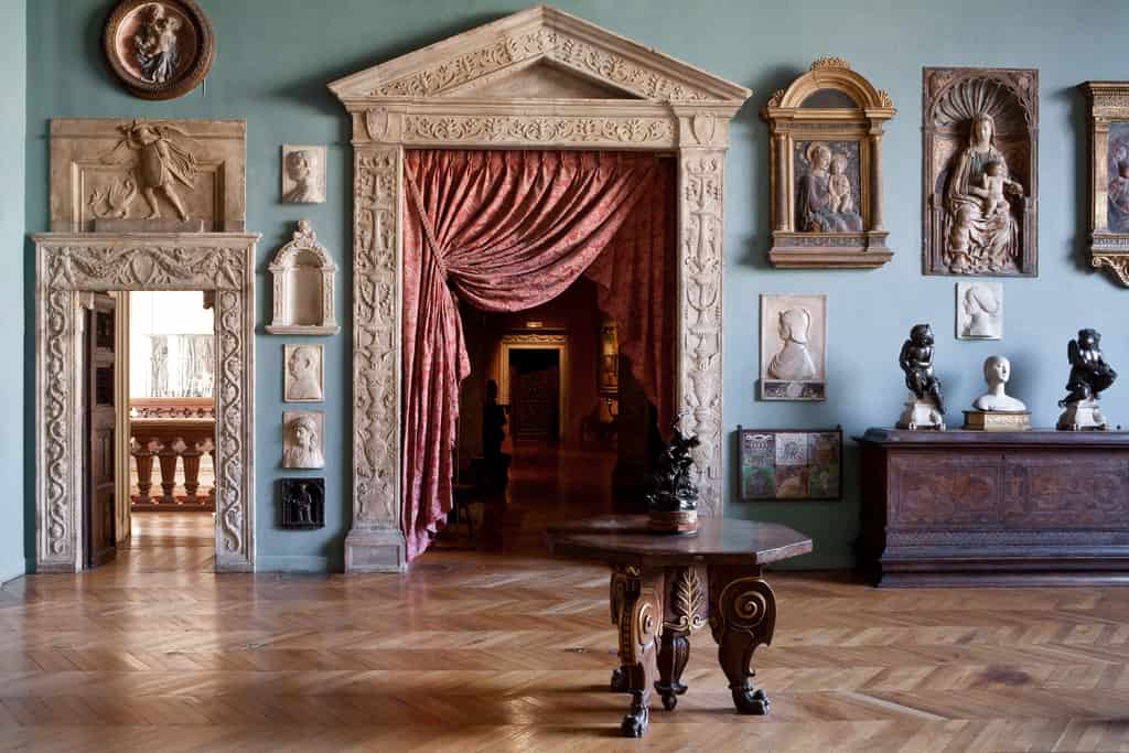 Elegant room filled with Italian artwork