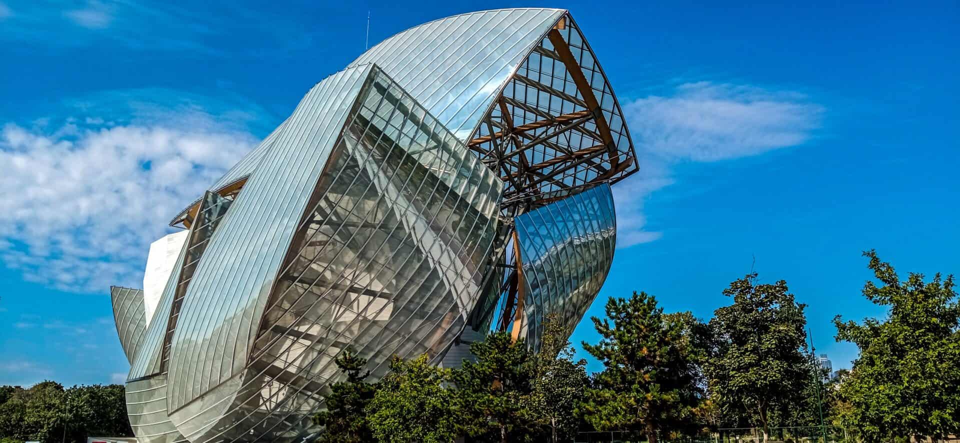 Foundation Louis Vuitton geometric glass building