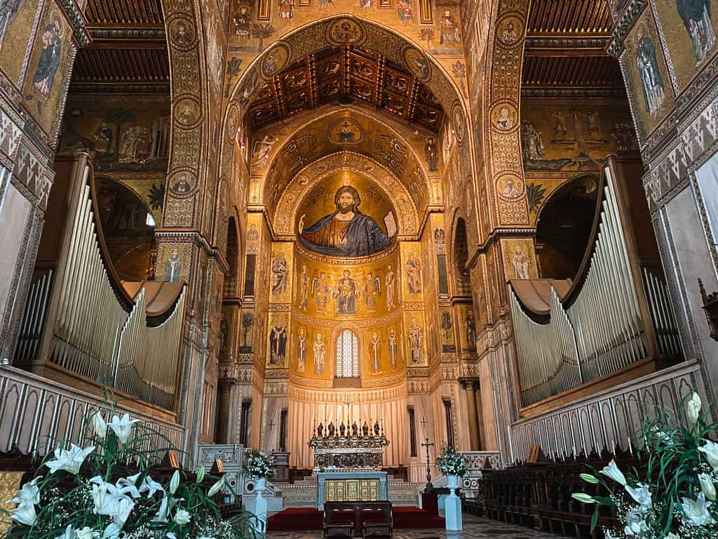 Altar in 12th Century Monreale Cathedral in Palermo