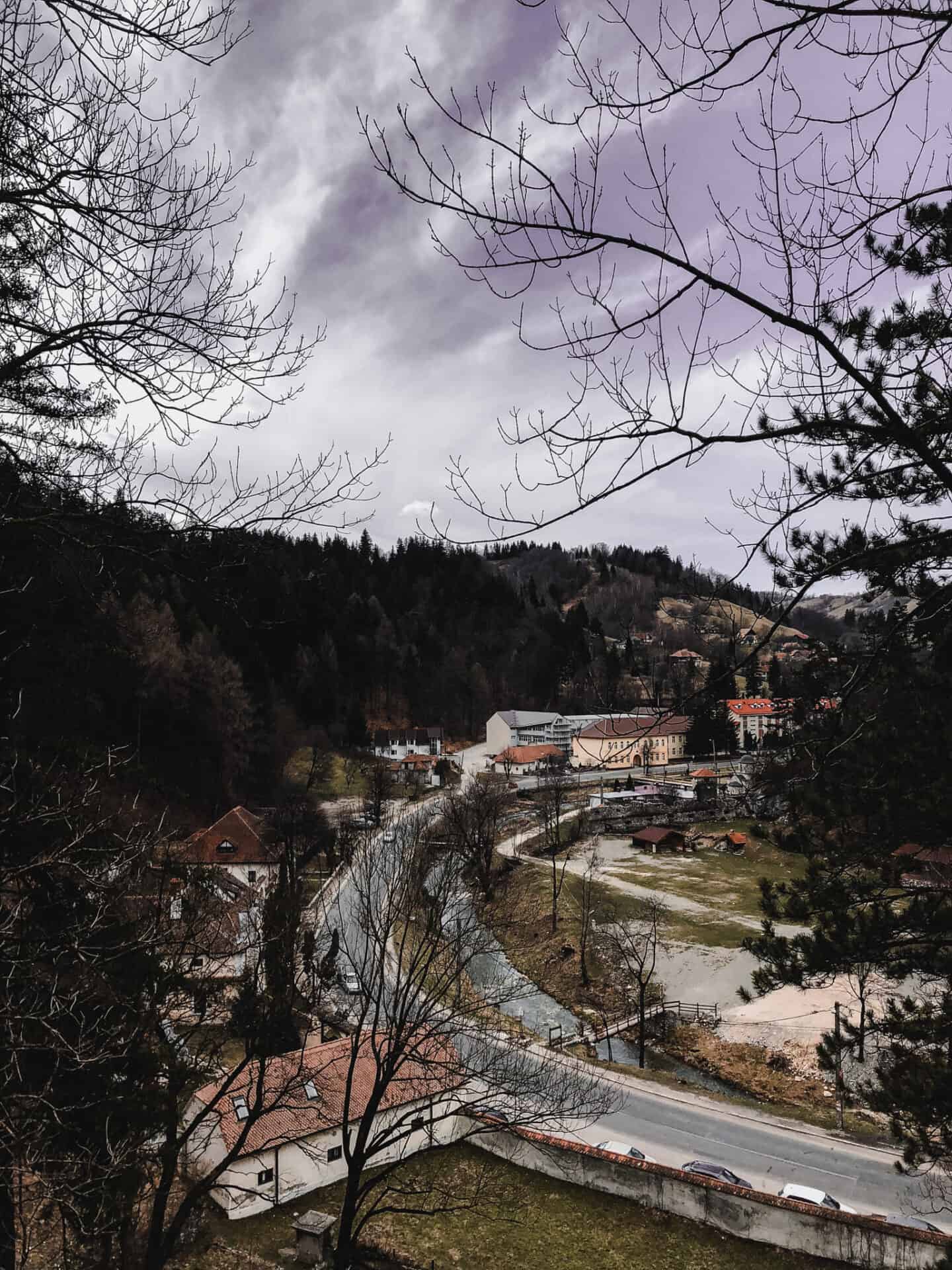 birds-eye view of Bran Romania