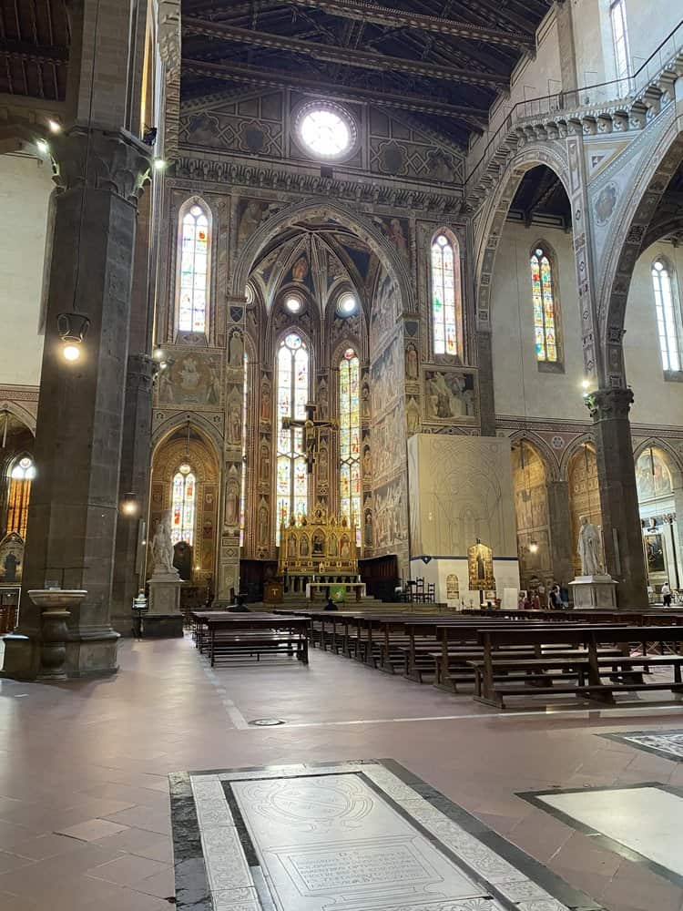 Ornately decorated side chapel in Santa Croce Church in Florence