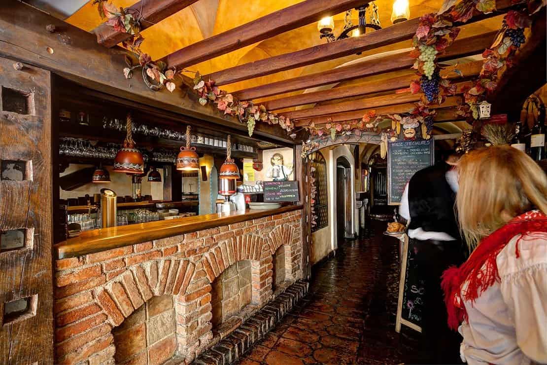 Bar at Gostilna Sokol restaurant in Slovenia