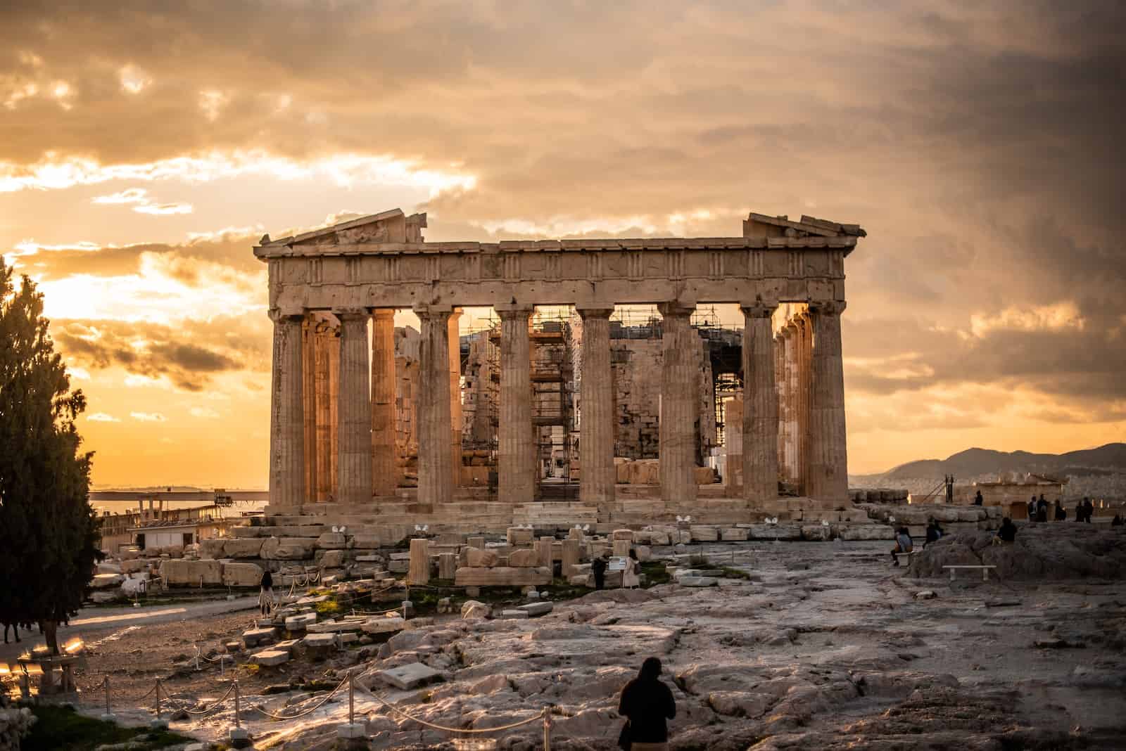 the Acropolis during sunrise