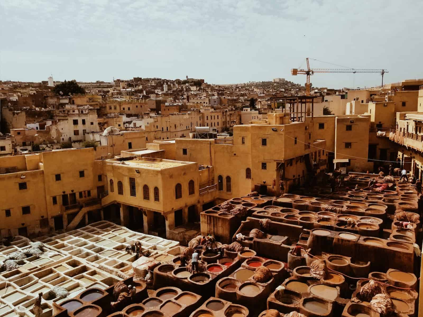 aerial photography of buildings in Fes Morocco