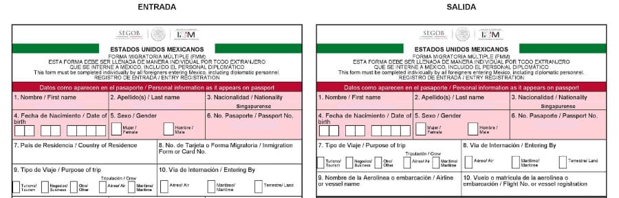 Mexico FMM Card