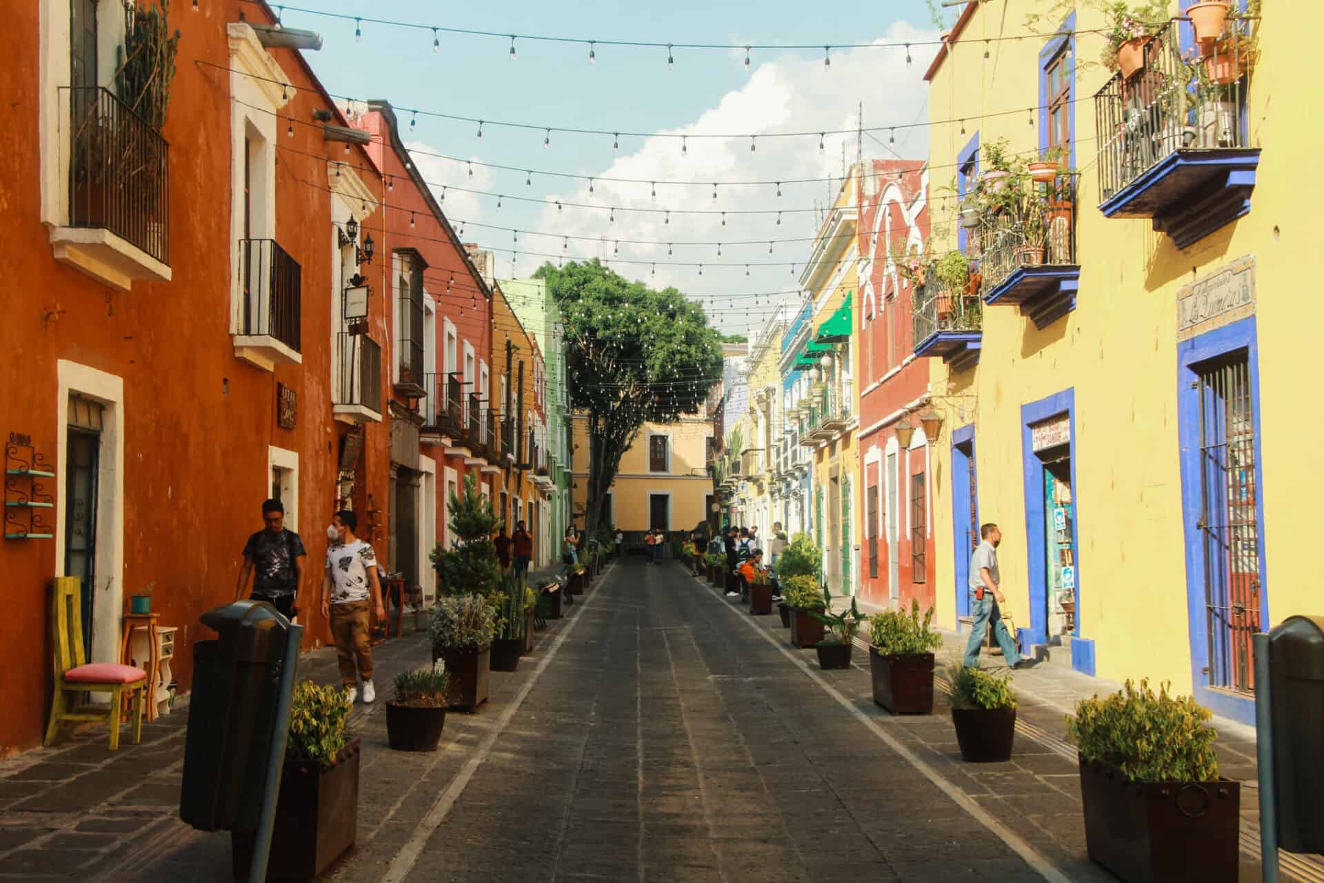 Iconic Callejon de los Sapos tourist street in Puebla