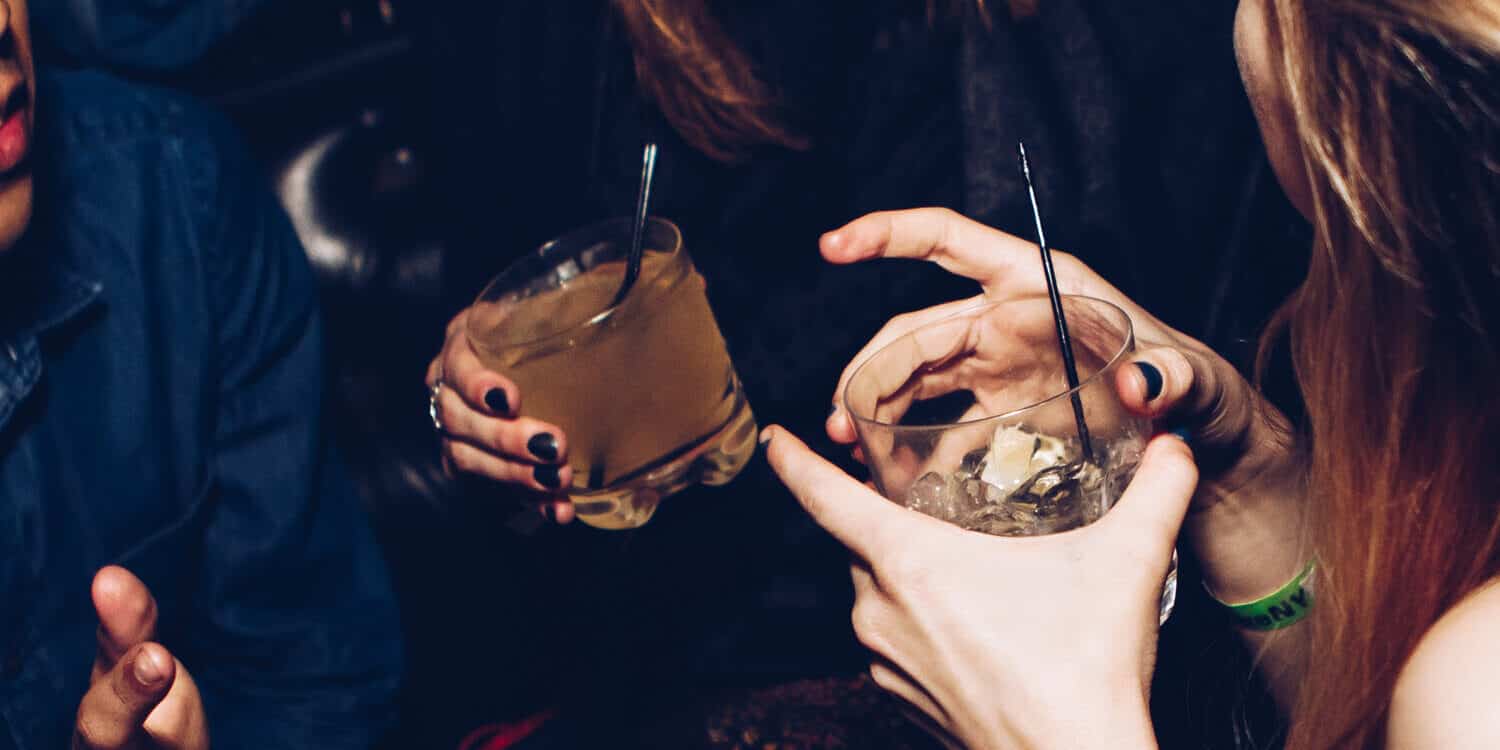 Tourists drinking Caipirinhas on Ilha Grande at night