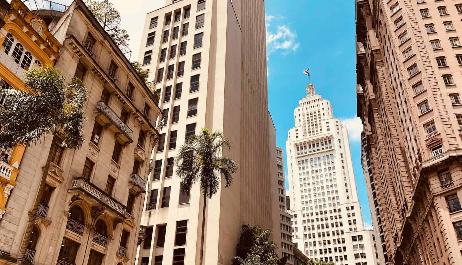 low angle photo of white skyscraper in sao paulo