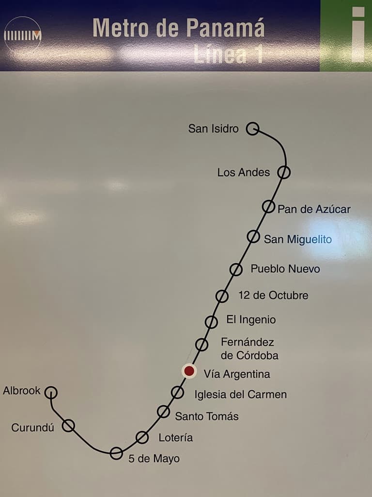 map of panama metro line