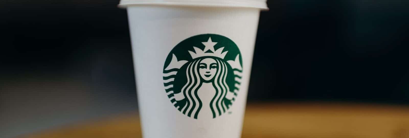 Starbucks white disposable hot cup