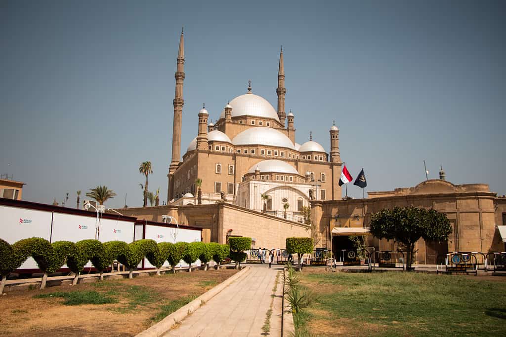 exterior of Alabaster Mosque in Cairo Egypt