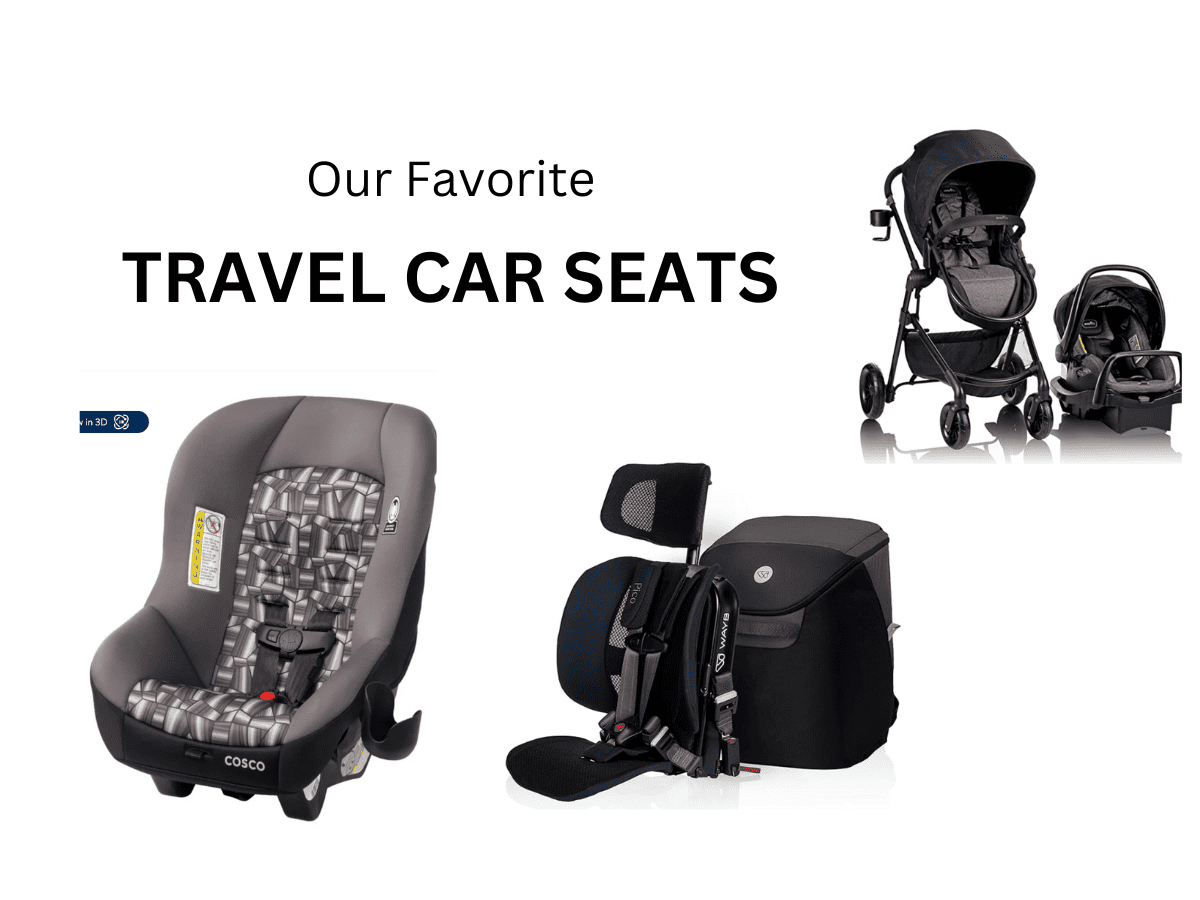 poster with travel car seats